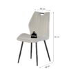 Stuhl CHRISTIN, 2er Set creme Samt B/H/T: ca. 52x58x75 cm – Bild 5