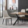 Stuhl CLAUDIA, 2er Set creme Samt B/H/T: ca. 44x88x58 cm – Bild 5