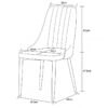 Stuhl CLAUDIA, 2er Set anthrazit B/H/T: ca. 44x88x58 cm – Bild 5