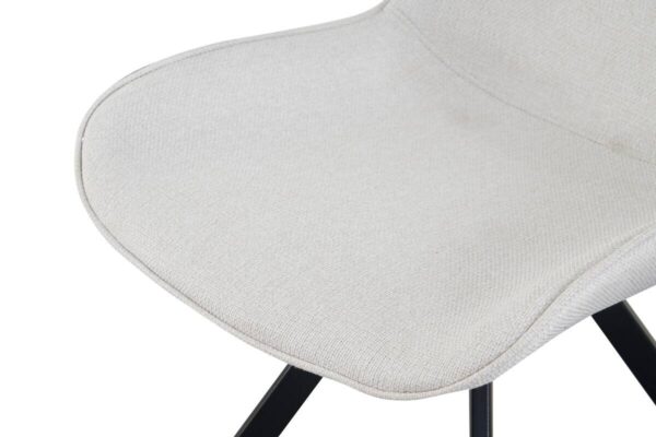 Drehstuhl EMILIA, 2er Set creme Webstoff B/H/T: ca. 52x85x61 cm – Bild 3