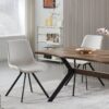 Drehstuhl EMILIA, 2er Set creme Webstoff B/H/T: ca. 52x85x61 cm – Bild 5