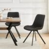 Drehstuhl EMILIA, 2er Set anthrazit Webstoff B/H/T: ca. 52x85x61 cm Drehstuhl EMILIA, 2er Set anthrazit Webstoff B/H/T: ca. 52x85x61 cm – Bild 5