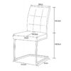 Schwingstuhl FRIEDA, 2er Set creme schwarz B/H/T: ca. 47x94x61 cm – Bild 3
