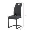 Schwingstuhl HANNA, 2er Set anthrazit Webstoff B/H/T: ca. 43x98x59 cm – Bild 3