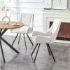 Stuhl HELEN, 2er Set creme Webstoff B/H/T: ca. 56x63x91 cm Stuhl HELEN, 2er Set creme Webstoff B/H/T: ca. 56x63x91 cm – Bild 4