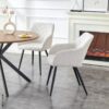 Stuhl LEA, 2er Set creme Webstoff B/H/T: ca. 56x83x60 cm – Bild 3