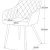 Stuhl LEA, 2er Set anthrazit Webstoff B/H/T: ca. 56x83x60 cm – Bild 2