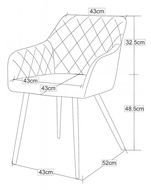 Stuhl LEA, 2er Set anthrazit Webstoff B/H/T: ca. 56x83x60 cm – Bild 2