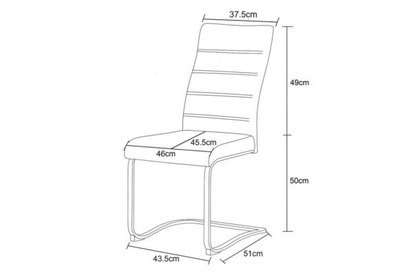 Schwingstuhl LENI, 2er Set creme schwarz Webstoff B/H/T: ca. 43x98x59 cm Schwingstuhl LENI, 2er Set creme schwarz Webstoff B/H/T: ca. 43x98x59 cm – Bild 4