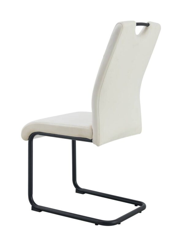Schwingstuhl LISA, 2er Set creme Webstoff B/H/T: ca. 43x98x61 cm – Bild 5