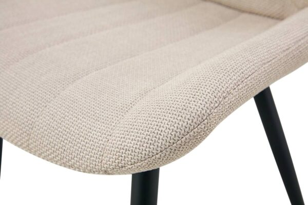 Stuhl LOTTA, 2er Set creme Webstoff B/H/T: ca. 53x86x59 cm – Bild 5