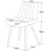 Stuhl LOTTA, 2er Set anthrazit Webstoff B/H/T: ca. 53x86x59 cm – Bild 2