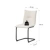 Schwingstuhl SONJA, 2er Set creme Webstoff B/H/T: ca. 46x89x57 cm Schwingstuhl SONJA, 2er Set creme Webstoff B/H/T: ca. 46x89x57 cm – Bild 4
