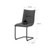 Schwingstuhl SONJA, 2er Set anthrazit Webstoff B/H/T: ca. 46x89x57 cm Schwingstuhl SONJA, 2er Set anthrazit Webstoff B/H/T: ca. 46x89x57 cm – Bild 4