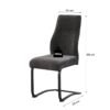 Schwingstuhl TINA, 2er Set anthrazit Webstoff B/H/T: ca. 43x98x59 cm – Bild 4