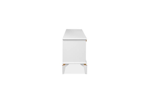 TV-Lowboard Izmir weiß Kupfer B/H/T: ca. 180x52x36 cm – Bild 3