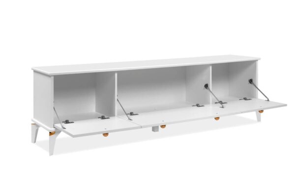 TV-Lowboard Izmir weiß Kupfer B/H/T: ca. 180x52x36 cm – Bild 4