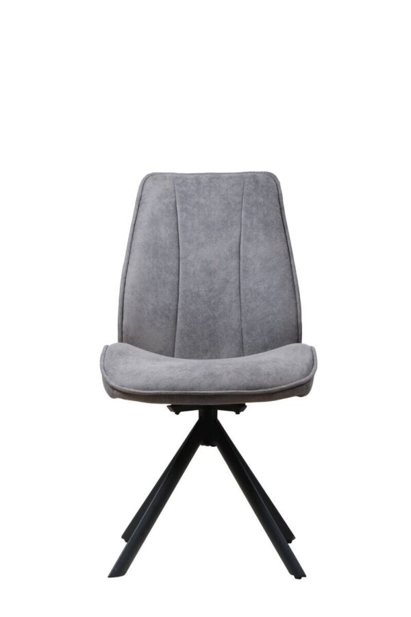 Stuhl Albany grau Microfaser B/H/T: ca. 47x95x62 cm – Bild 4