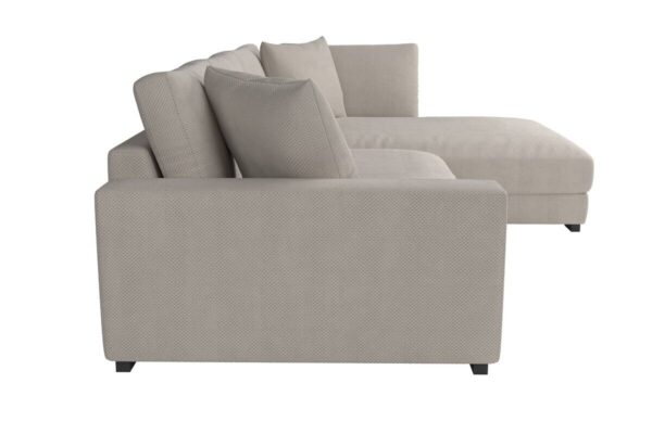 Ecksofa Greige Microfaser B/H/T: ca. 300x83x190 cm – Bild 5