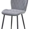 Stuhl Zoe grau Samtoptik B/H/T: ca. 45x85x58 cm – Bild 2