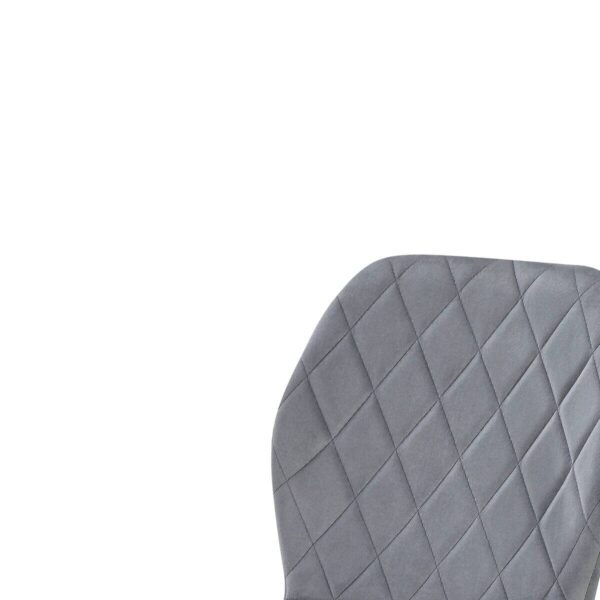 Stuhl Zoe grau Samtoptik B/H/T: ca. 45x85x58 cm – Bild 3