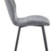 Stuhl Zoe grau Samtoptik B/H/T: ca. 45x85x58 cm – Bild 5
