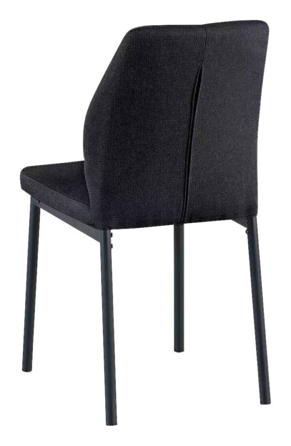 Stuhl Marbella schwarz Webstoff B/H/T: ca. 45x86x56 cm – Bild 2