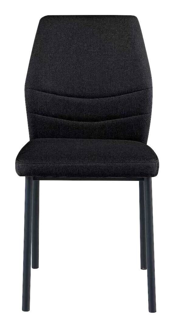 Stuhl Marbella schwarz Webstoff B/H/T: ca. 45x86x56 cm – Bild 3