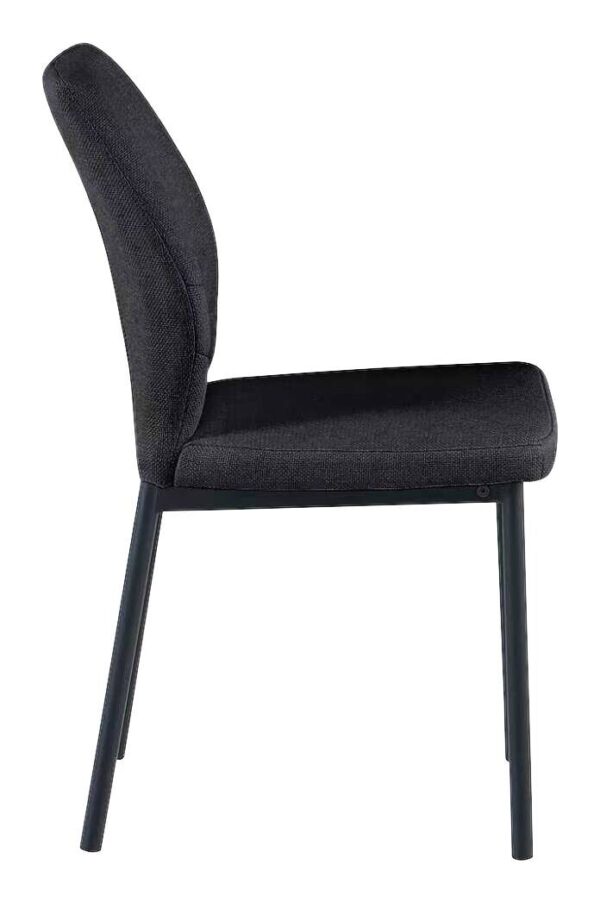 Stuhl Marbella schwarz Webstoff B/H/T: ca. 45x86x56 cm – Bild 4