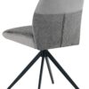 Stuhl Turin grau Webstoff Samtoptik B/H/T: ca. 48x87x50 cm – Bild 2
