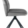 Stuhl Turin grau Webstoff Samtoptik B/H/T: ca. 48x87x50 cm – Bild 3