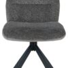 Stuhl Turin grau Webstoff Samtoptik B/H/T: ca. 48x87x50 cm – Bild 4