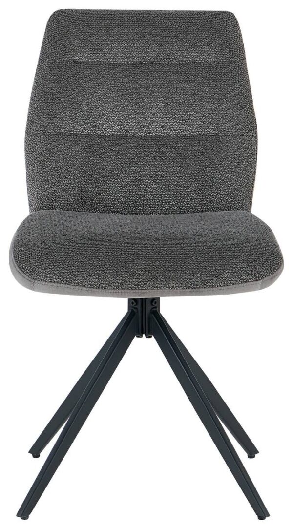 Stuhl Turin grau Webstoff Samtoptik B/H/T: ca. 48x87x50 cm – Bild 4