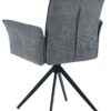 Stuhl Lima grau Webstoff B/H/T: ca. 65x92x65 cm – Bild 2