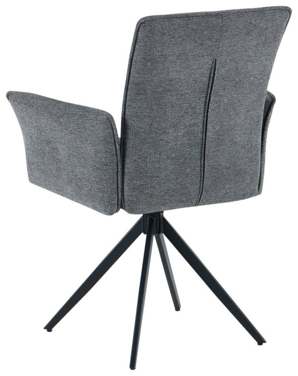 Stuhl Lima grau Webstoff B/H/T: ca. 65x92x65 cm – Bild 2