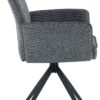 Stuhl Lima grau Webstoff B/H/T: ca. 65x92x65 cm – Bild 3