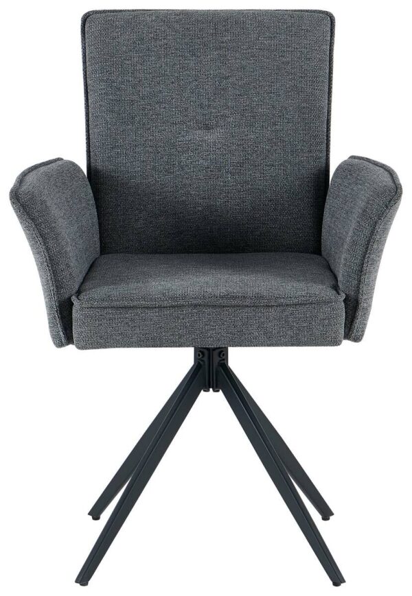 Stuhl Lima grau Webstoff B/H/T: ca. 65x92x65 cm – Bild 4