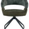Drehstuhl Miami grün Webstoff Velourstoff B/H/T: ca. 61x84x64 cm – Bild 2