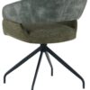 Drehstuhl Miami grün Webstoff Velourstoff B/H/T: ca. 61x84x64 cm – Bild 3