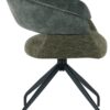 Drehstuhl Miami grün Webstoff Velourstoff B/H/T: ca. 61x84x64 cm – Bild 4