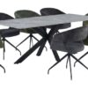 Drehstuhl Miami grün Webstoff Velourstoff B/H/T: ca. 61x84x64 cm – Bild 5