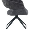 Stuhl Miami anthrazit Webstoff Samtoptik B/H/T: ca. 61x84x64 cm – Bild 2