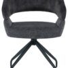 Stuhl Miami anthrazit Webstoff Samtoptik B/H/T: ca. 61x84x64 cm – Bild 3