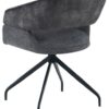 Stuhl Miami anthrazit Webstoff Samtoptik B/H/T: ca. 61x84x64 cm – Bild 4