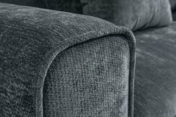 Ecksofa mit Bettfunktion und Bettkasten dunkelgrau Microfaser B/T: ca. 269x147 cm – Bild 2