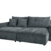 Ecksofa mit Bettfunktion und Bettkasten dunkelgrau Microfaser B/T: ca. 269x147 cm – Bild 3