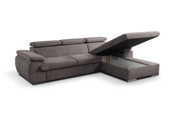 Ecksofa mit Bettfunktion und Bettkasten stone Polyester B/H/T: ca. 284x102x196 cm – Bild 2