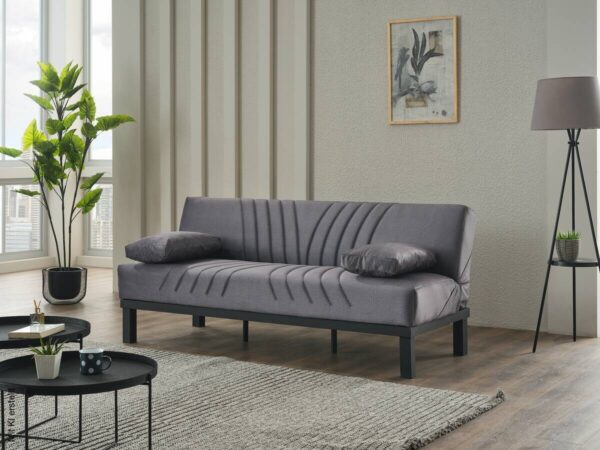 Schlafsofa Radoo grau Polyester B/H/T: ca. 190x86x84 cm – Bild 5