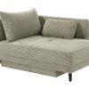 Recamiere Greige Microfaser B/H/T: ca. 155x81x73 cm – Bild 2