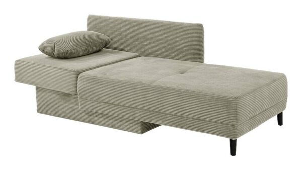 Recamiere Greige Microfaser B/H/T: ca. 155x81x73 cm – Bild 3